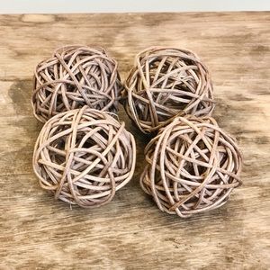 Grey Twine Decor Balls Set of 4